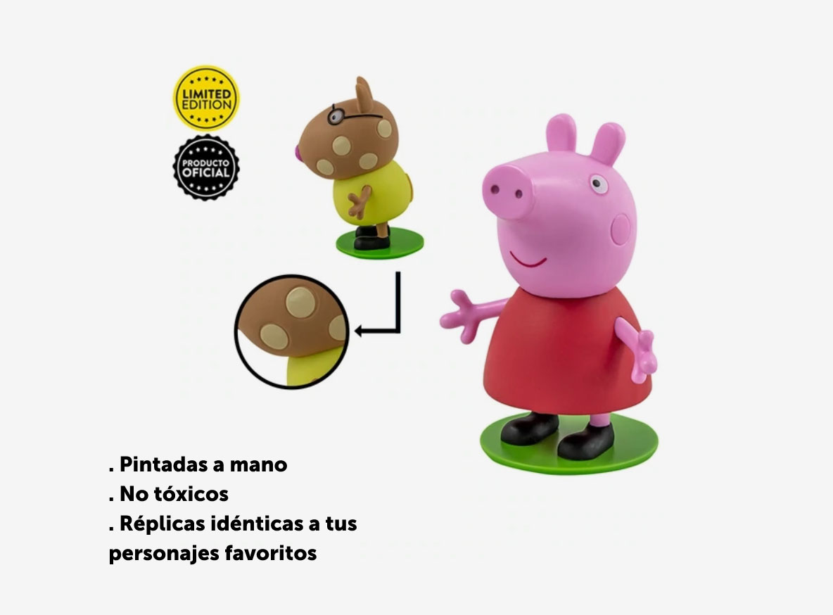 Casa Da Peppa Pig, 6 Figuras, Desenho E Pintura, Luppa.